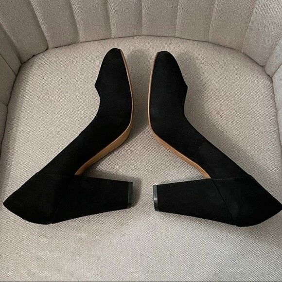 Madewell Chunky Suede Heels - Picture 7 of 11